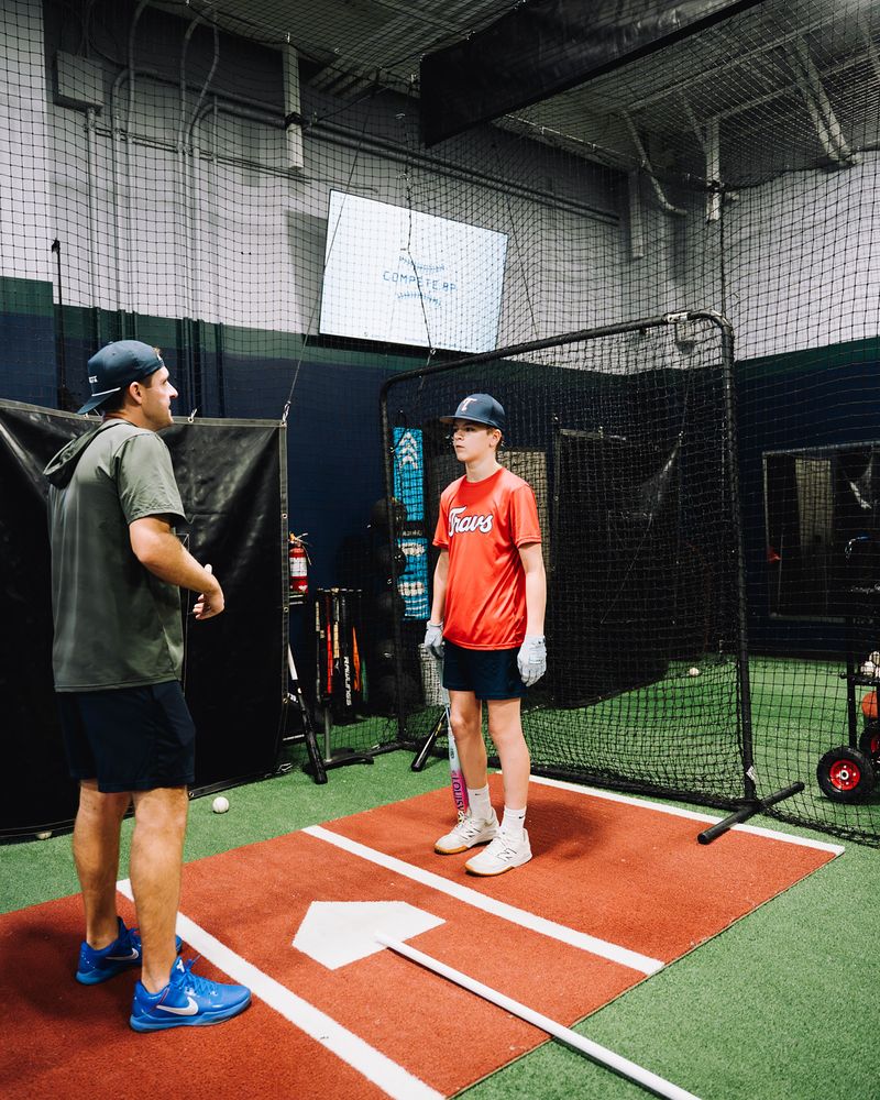 High school hitter working with a Compete BP coach