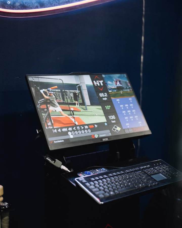 HitTrax kiosk tracking exit velocity